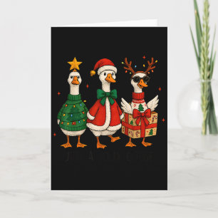 Just Jolly Goose Christmas Santa Reindeer Xmas Tre Card