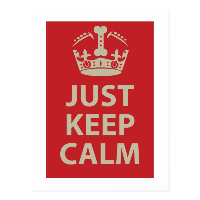 Just Keep Calm Post Card