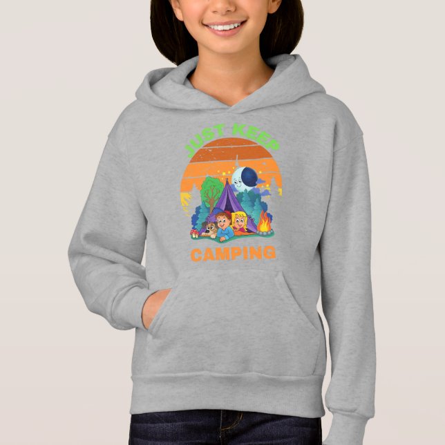 JUST KEEP CAMPING HOODIE (Front)