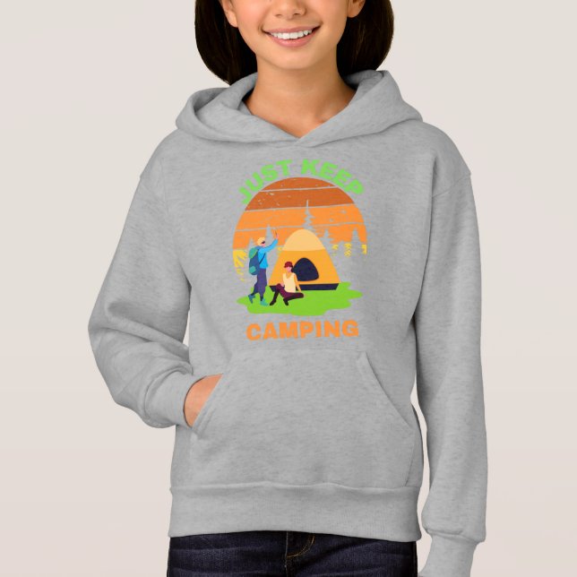 JUST KEEP CAMPING HOODIE (Front)