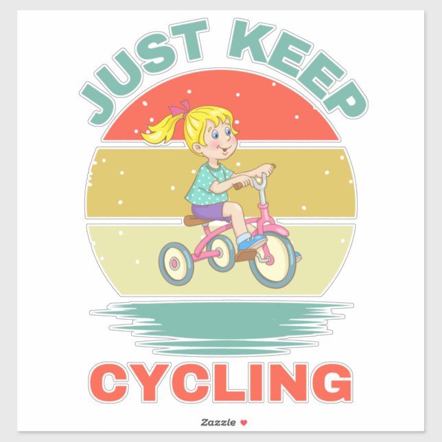 JUST KEEP CYCLING STICKER (Sheet)