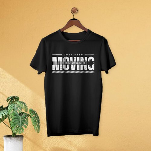 Just Keep Moving Forward Unique Typo Arrow Sign T_Shirt