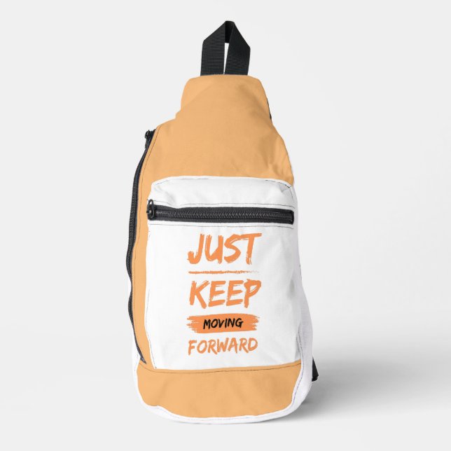just keep moving forwart sling bag (Front)