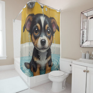 Just Keep Scrubbing - Funny Animal portraits Shower Curtain