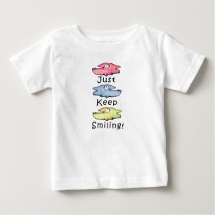 Just Keep Smiling! Colorful toothy fish Baby T-Shirt