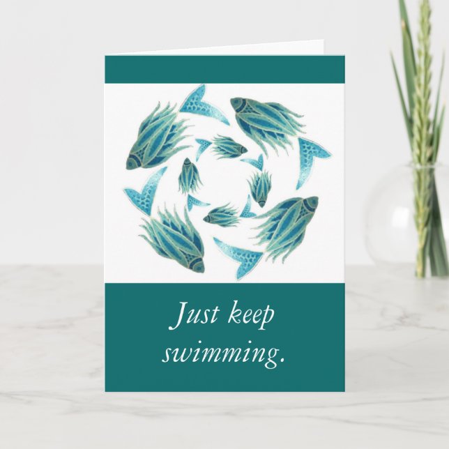 Just Keep Swimming Card (Front)