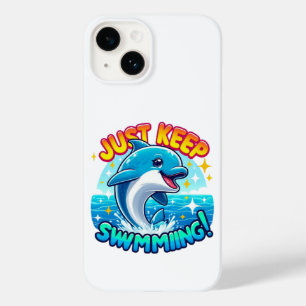 Just Keep Swimming Dolphin Case-Mate iPhone 14 Case