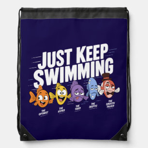 Just Keep Swimming Fish Crew Drawstring Bag