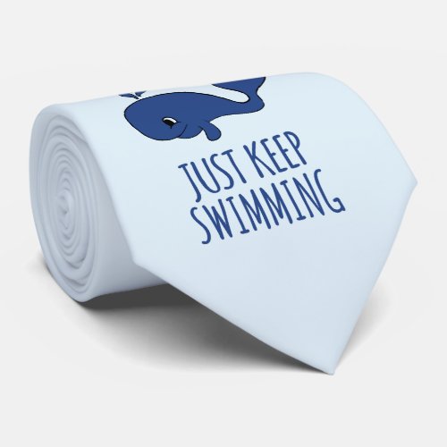 Just Keep Swimming Whale Neck Tie