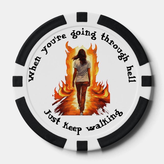 Just Keep Walking Poker Chips (Front)
