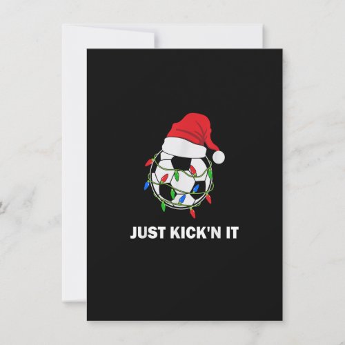 Just Kickn It Christmas Soccer Ball Lights Invitation