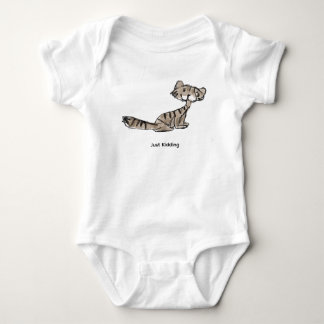 Just Kidding Funny Cat Baby Bodysuit