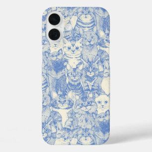 just kittens blue iPhone 16 plus case