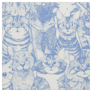 just kittens blue fabric