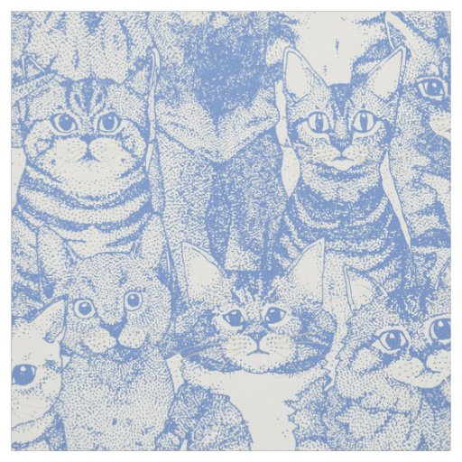 just kittens blue fabric