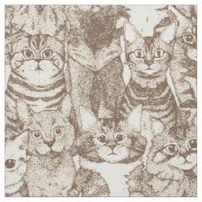 just kittens chocolate fabric