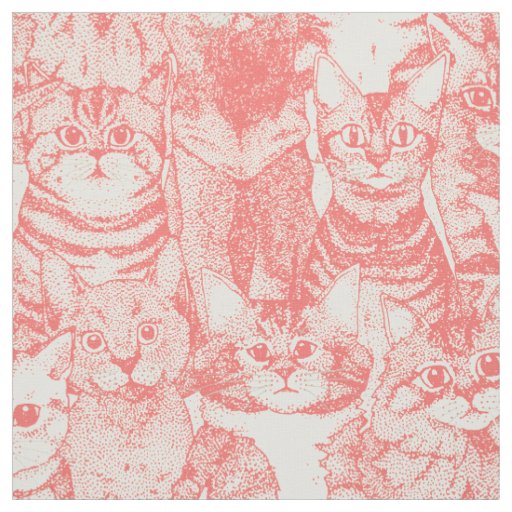 just kittens coral pink fabric