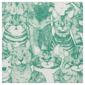 just kittens emerald green fabric