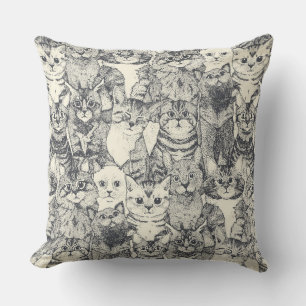 just kittens iron throw pillow