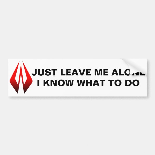Just Leave Me Alone - Kimi Car Sticker (Front)