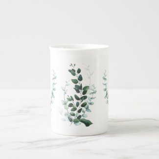 Just Leaves Arty Botanical Bone China Mug