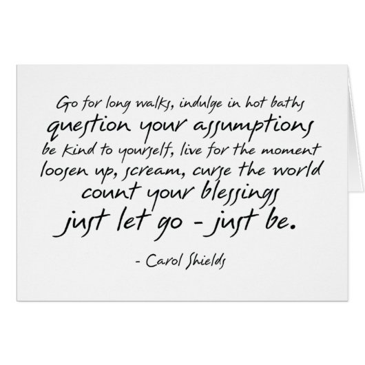 Just let go. Just be. Cards (Front Horizontal)