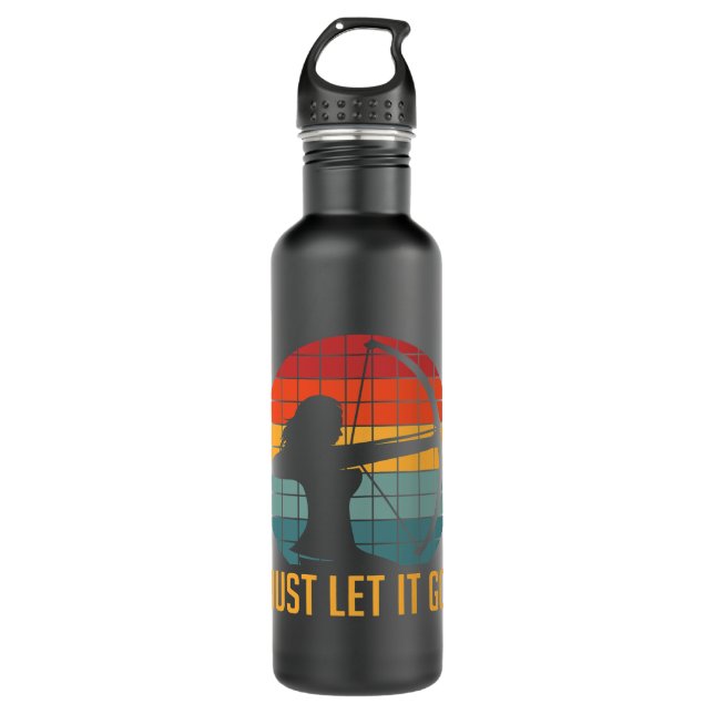 Just Let It Go For Archery Lover Stainless Steel Water Bottle (Front)