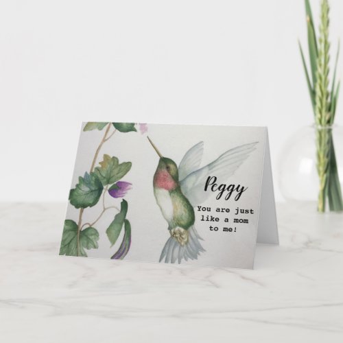 Just Like A Mom Mothers Day Hummingbird Card