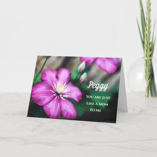 Just Like A Mom Purple Clematis Flower Card