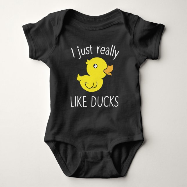 Just Like Ducks Funny Duck Lover Baby Bodysuit (Front)