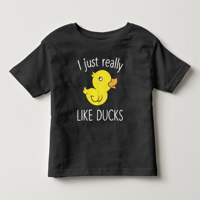 Just Like Ducks Funny Duck Lover Toddler T-shirt (Front)