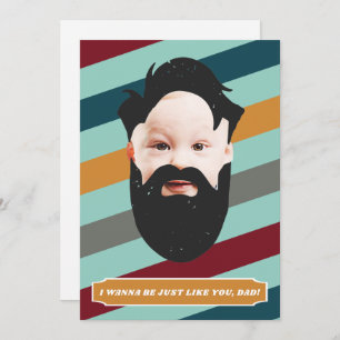 Just Like You   Photo Father's Day Flat Card