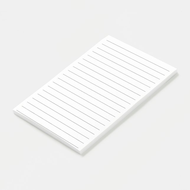 Just lines shopping list/ to-do list post-it notes (Angled)