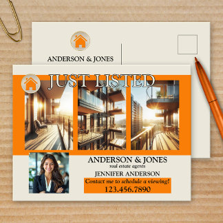 Just Listed Professional Photo Real Estate Postcard