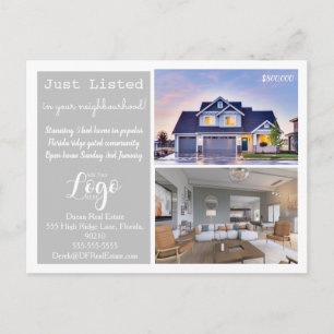 JUST LISTED Real Estate Marketing Postcard