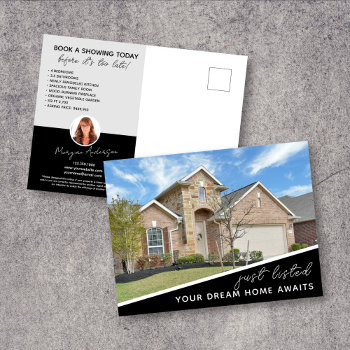 Just Listed Real Estate Marketing Postcard by Sullivan_Street at Zazzle
