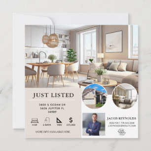 Just Listed Real Estate Property Flyer Invitation
