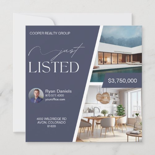 Just Listed  Real Estate Property Flyer Invitation