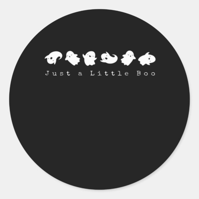 Just Little Boo Creative Casual Look Classic Round Sticker (Front)