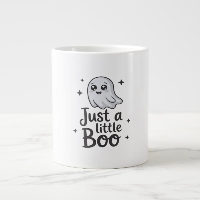 Just Little Boo Funny Design Giant Coffee Mug (Front)