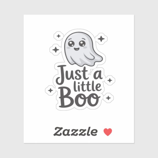Just Little Boo Funny Design Sticker (Sheet)