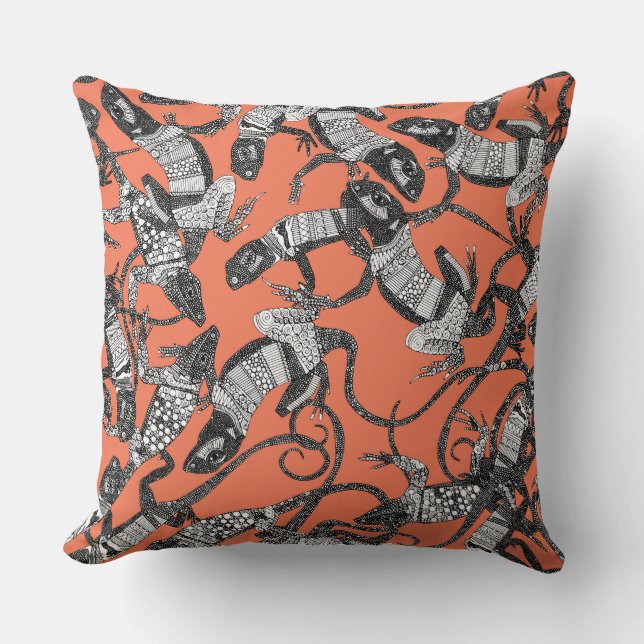 just lizards fiesta throw pillow (Front)
