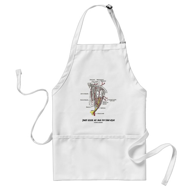 Just Look At Me In The Eye (Anatomical Humor) Adult Apron (Front)