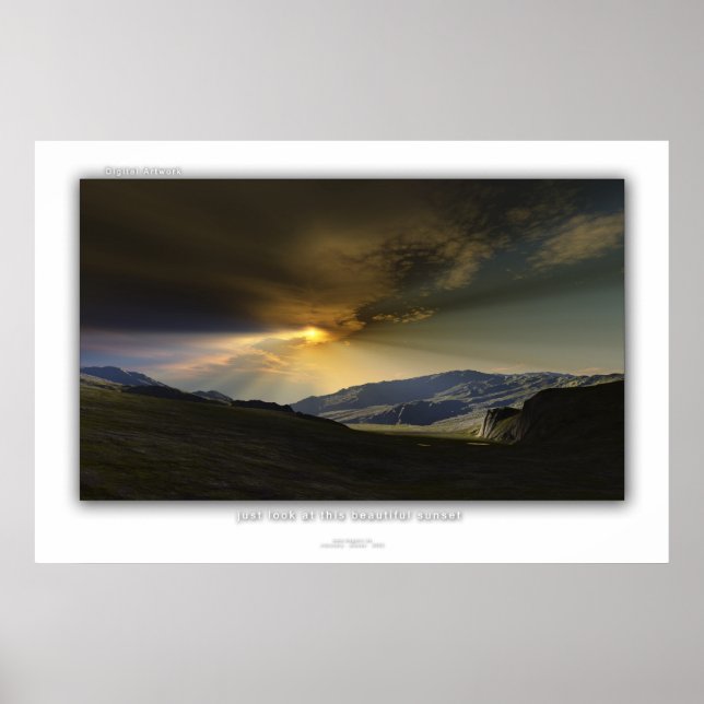just look at this beautiful sunset poster (Front)