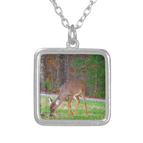 Just  Lost Spots Baby Deer Silver Plated Necklace