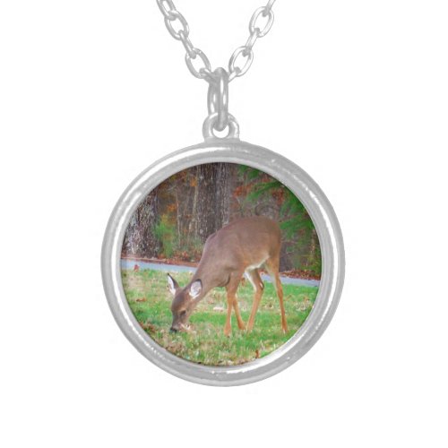 Just  Lost Spots Baby Deer Silver Plated Necklace