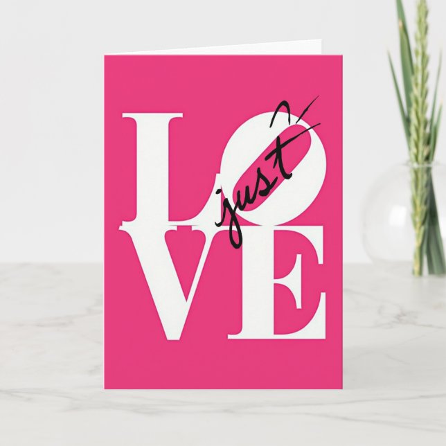 Just Love Bold Pop Art Card (Front)