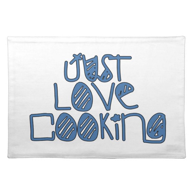Just Love Cooking Cloth Placemat (Front)