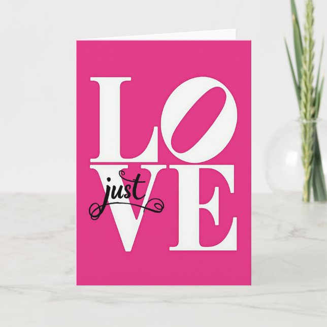 Just Love Fuchsia Art Card (Front)