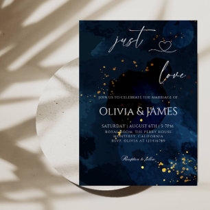 Just Love Luxury Galaxy Wedding Party Invitation